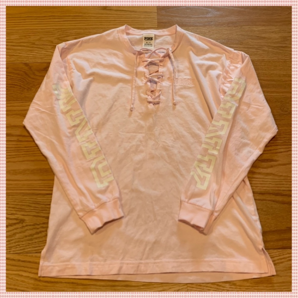 Victoria’s Secret PINK Lace-Up Tee Shirt
